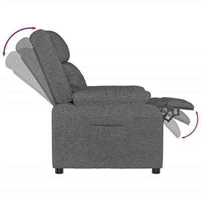 Fauteuil verstelbaar stof donkergrijs