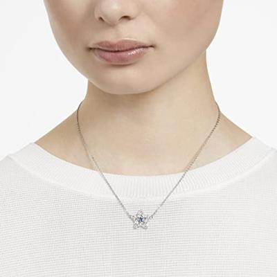 Swarovski 5646762 Set Ketting + Oorknoppen Stella zilverkleurig-blauw 38-41 cm - thumbnail