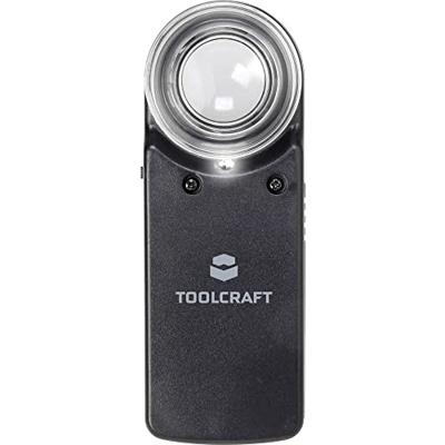 TOOLCRAFT 1303080 Vergrootglas Met LED-verlichting Vergrotingsfactor: 15 x Lensgrootte: (Ø) 20 mm