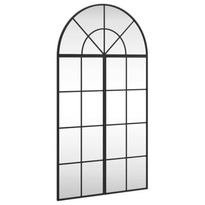 VidaXL Wandspiegel boog 60x110 cm ijzer zwart VidaXL Wandspiegel boog 60x110 cm ijzer zwart