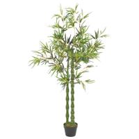 VidaXL Kunstplant met pot bamboe 160 cm groen - thumbnail