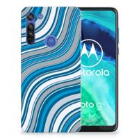 Motorola Moto G8 TPU bumper Waves Blue - thumbnail