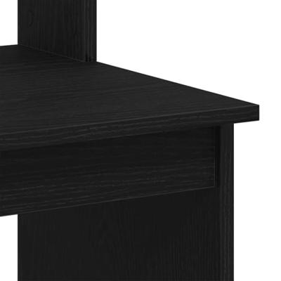 Bureau met schappen 102x45x148 cm bewerkt hout zwart eikenkleur