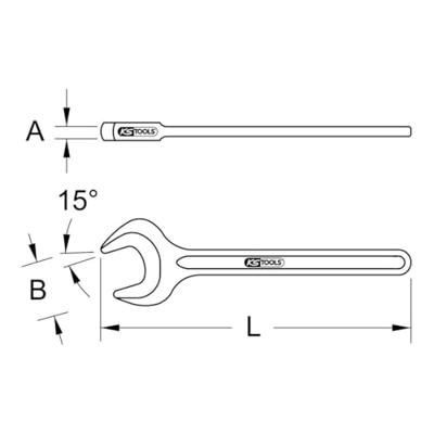 KS Tools 9637197 963.7197 Enkelvoudige steeksleutel Sleutelbreedte (metrisch) 82 mm