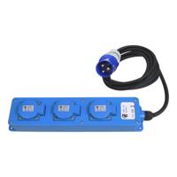 ProPlus CEE 3 weg / Schuko stekkerdoos 1,5 meter - thumbnail