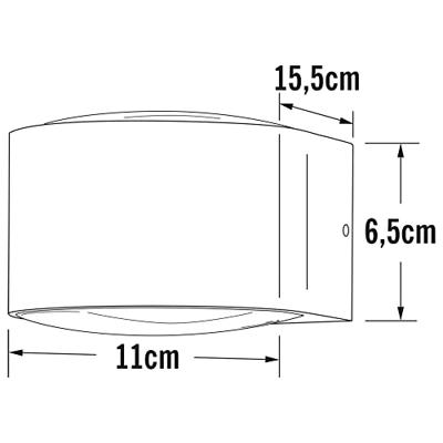 Konstsmide Gela 7882-250 Buitenlamp (wand), Wandlamp Energielabel: G (A - G) LED 12 W Wit