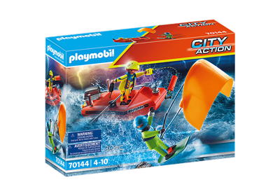 Playmobil® City Action 70144 redding op zee kitesurfers redding met boot