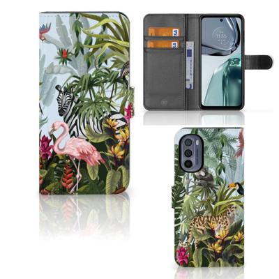 Telefoonhoesje | Met pasjeshouder | voor Motorola Moto G62 5G Jungle Telefoonhoesje | Met pasjeshouder | voor Motorola Moto G62 5G Jungle