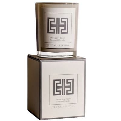 Geurkaars in glas - geurkaars Strawberry Bloom - geurkaars aardbeien geur