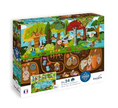 Puzzels - SENTOSFEER - 24 stukjes - Leven boven / Leven onder - Observatie - Geheugen - Logica - Vanaf 3 jaar