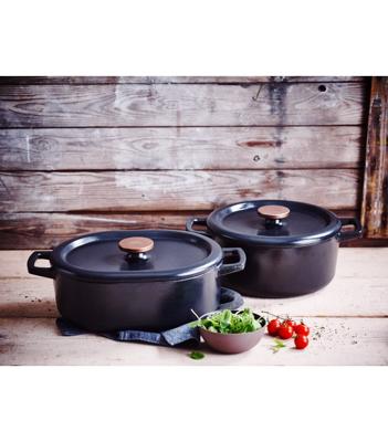 Alva Braadpan - Dutch Oven - Ovaal - Nori - 31 x 21 cm - geëmailleerde anti-aanbaklaag
