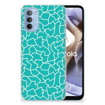 Motorola Moto G31 | G41 | Hoesje maken | Cracks Blue