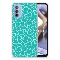Motorola Moto G31 | G41 | Hoesje maken | Cracks Blue - thumbnail