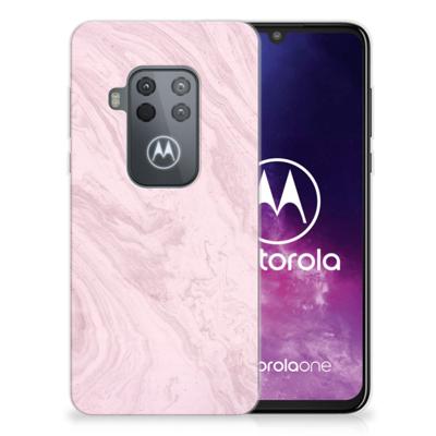 Motorola One Zoom | TPU | Siliconen hoesje | Marble Pink - Origineel Cadeau Vriendin Motorola One Zoom | TPU | Siliconen hoesje | Marble Pink - Origineel Cadeau Vriendin
