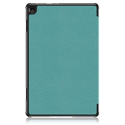 Lunso - Lenovo Tab M10 Gen 3 (3e generatie) - Tri-Fold Bookcase hoes - Groen Lunso - Lenovo Tab M10 Gen 3 (3e generatie) - Tri-Fold Bookcase hoes - Groen