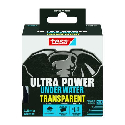 tesa Ultra Power Underwater 56481-00000-00 Reparatietape Transparant (l x b) 1.5 m x 50 mm 1 stuk(s) tesa Ultra Power Underwater 56481-00000-00 Reparatietape Transparant (l x b) 1.5 m x 50 mm 1 stuk(s)