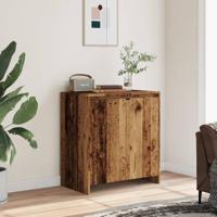 Dressoir 70x41x75 cm bewerkt hout oud houtkleurig - thumbnail