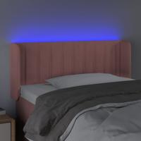 Hoofdbord LED 83x16x78/88 cm fluweel roze - thumbnail