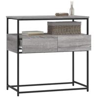 Wandtafel 75x40x75 cm bewerkt hout grijs sonoma eikenkleurig - thumbnail