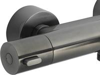 Ben Lavion thermostatische badkraan geborsteld zwart pvd-coating - thumbnail