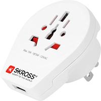 SKROSS | 1.500262 | World to USA + USB | World to USA reisadapter met 1 USB 2.4A-aansluiting - Spanning en vermogen: 100 V - 1500 W / 250 V - 3750 W - Bescherming tegen elektrische schokken - thumbnail