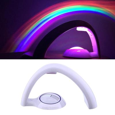 Romantische Rainbow projectie decoratieve Lamp bed LED nachtlampje (wit) Romantische Rainbow projectie decoratieve Lamp bed LED nachtlampje (wit)