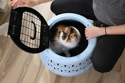 Petmate Get-A-Round Kennel For Cats Blue Petmate Get-A-Round Kennel For Cats Blue