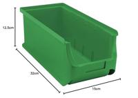 Allit 456293 Zichtbak (b x h x d) 125 x 150 x 320 mm Groen 1 stuk(s) - thumbnail