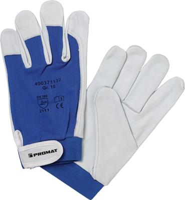 Promat/Tecwerk Handschoen | Donau | maat 11 naturel/blauw | Nappaleer | EN 388 PBM-categorie II - 4000371138 Promat/Tecwerk Handschoen | Donau | maat 11 naturel/blauw | Nappaleer | EN 388 PBM-categorie II - 4000371138