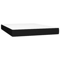 Boxspring met matras stof zwart 140x200 cm - thumbnail