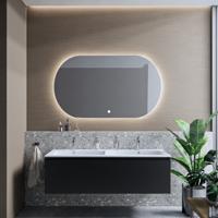 Badkamermeubelset BWS Anubis 120cm 1 Lade Mat Zwart Met Wastafel (Naar Keuze) - thumbnail