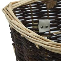 VidaXL Houtmand met draagriemen 44,5x37x50 cm natuurlijk wilgenhout - thumbnail