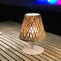 Snoerloze tafellamp - LUMISKY - IBIZA - H26 cm - Natuurlijk bamboe - Warm wit en witte LED - thumbnail