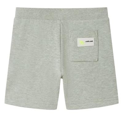 Kindershorts met trekkoord 116 gemleerd lichtkakikleurig