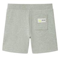 Kindershorts met trekkoord 92 gemleerd lichtkakikleurig - thumbnail