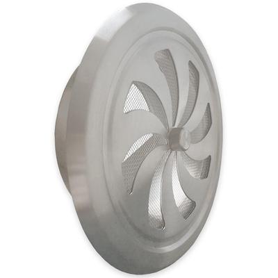 Afsluitbaar Rooster/ventiel Rond Ø125mm - Geborsteld Rvs Afsluitbaar Rooster/ventiel Rond Ø125mm - Geborsteld Rvs