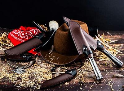 FORGED - Leather Forged - Leren hoes Santoku 18cm