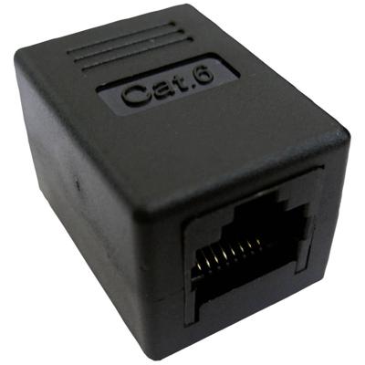 Value RJ45-koppeling RJ45 Adapter CAT 6 [1x RJ45-bus 8p8c - 1x RJ45-bus 8p8c] 70 m Zwart