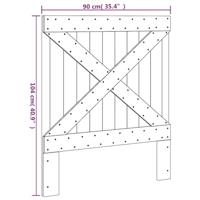 Hoofdbord 90x104 cm massief grenenhout - thumbnail