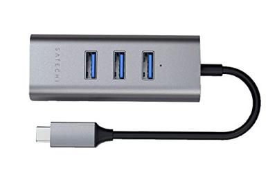 Satechi ST-TC2N1USB31AM ST-TC2N1USB31AM USB-hub 3 poorten USB-A, RJ45 USB 3.0 5 GBit/s Space grijs