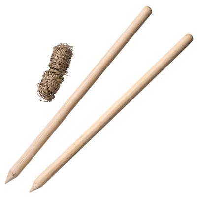 Nature Pootlijnset met 2 houten stokken en 20m touw.