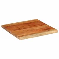 Tafelblad vierkant natuurlijke rand 60x60x3,8 cm acaciahout - thumbnail