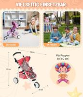 Poppenwagen Jogger Lola - Hearts Lila - thumbnail
