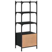 Boekenkast 3-laags 41x30x109,5 cm bewerkt hout zwart - thumbnail
