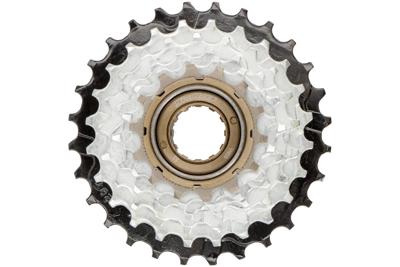 Sunrace freewheel 6 speed 14-28t zink in doosje