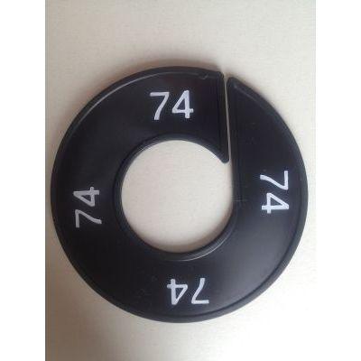 Maatring zwart/wit 74