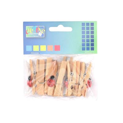 Vaessen Creative • lieveheersbeestje 12x15mm op wasknijper 48mm 10pcs