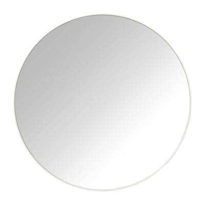 Ronde spiegel met beige lijst - ø60 cm