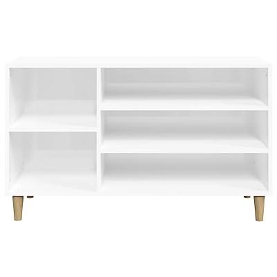 Schoenenkast 102x36x60 cm bewerkt hout hoogglans wit