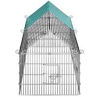 Monzana Konijnenhok - Konijnenren Zwart - Hamsterkooi - Rattenkooi 180x75cm - thumbnail